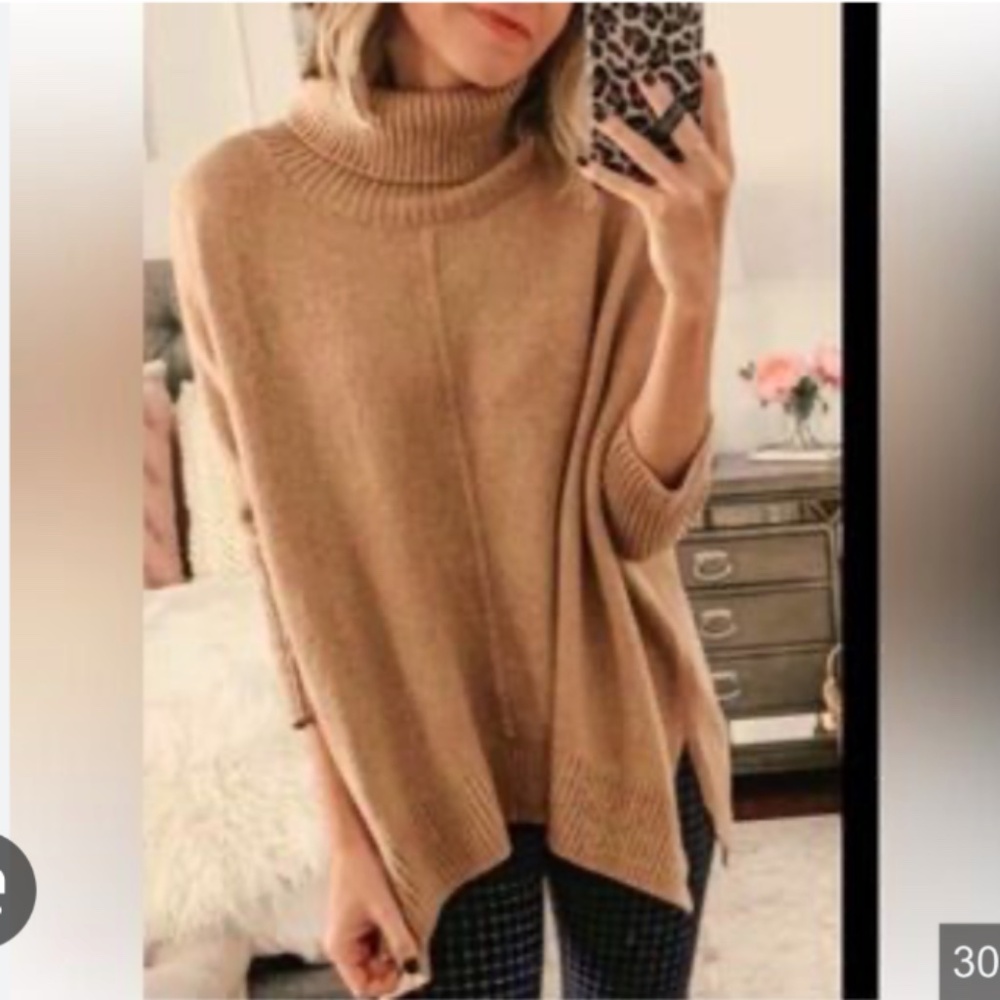 Jessica Simpson turtleneck poncho sweater, Medium